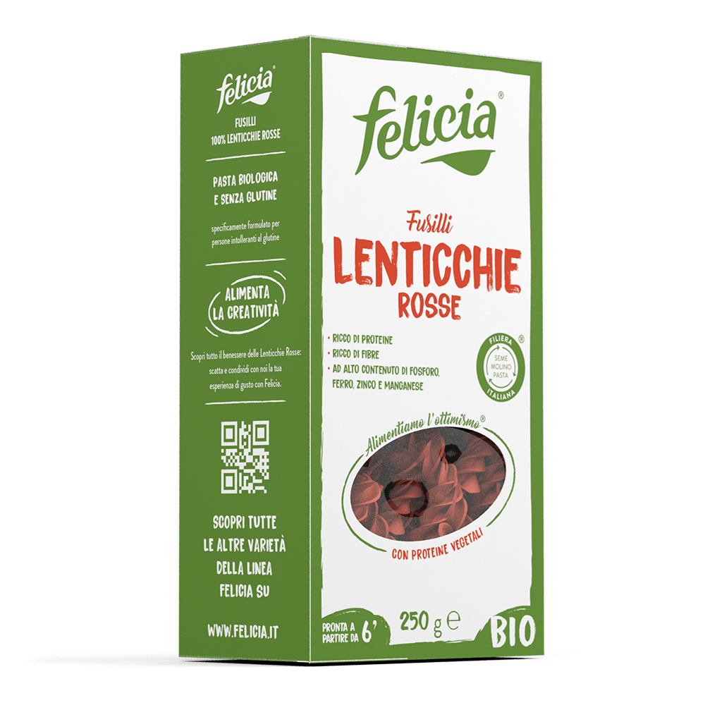 Fusilli di lenticchie rosse